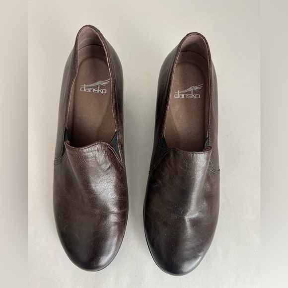 Dansko Robin Brown Leather Slip on Shoes EUR 37 Womens Size 6.5-7 Casual Bootie - Picture 1 of 9
